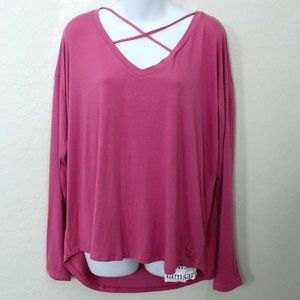 Victoria Secret’s PINK Soft Strappy Criss Cross Shirt Bayberry Size L